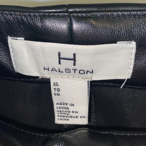 HALSTON Faux Leather Straight Leg Pants - Picture 10 of 12